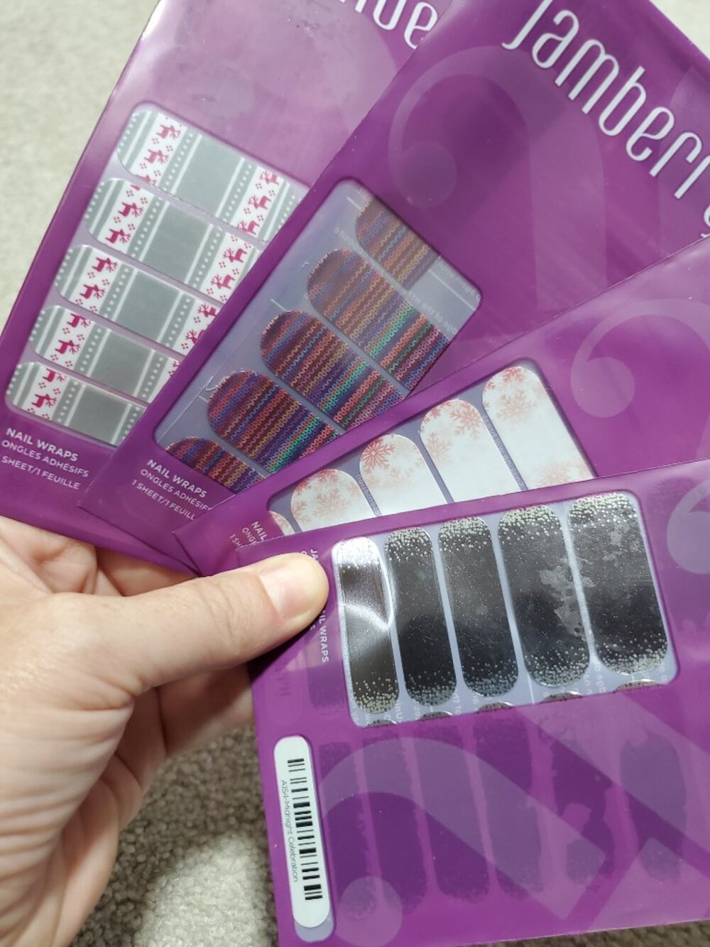 JAMBERRY Press-On Nail Package Lot - Heater & 12 Nail Sets - Beauty Nail Art - Picture 3 of 6